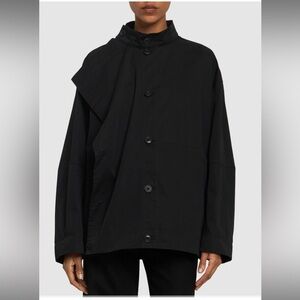 NWT Lemaire asymmetrical cotton jacket black FR34